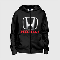 Толстовка на молнии детская HONDA, цвет: 3D-черный