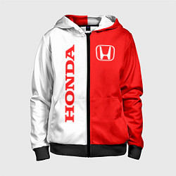 Толстовка на молнии детская HONDA, цвет: 3D-черный