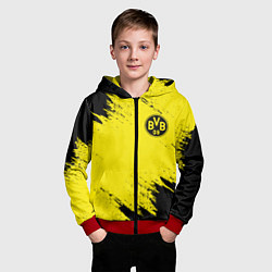 Толстовка на молнии детская BORUSSIA, цвет: 3D-красный — фото 2