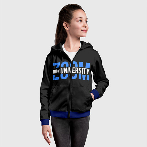 Детская толстовка на молнии ZOOM / 3D-Синий – фото 4