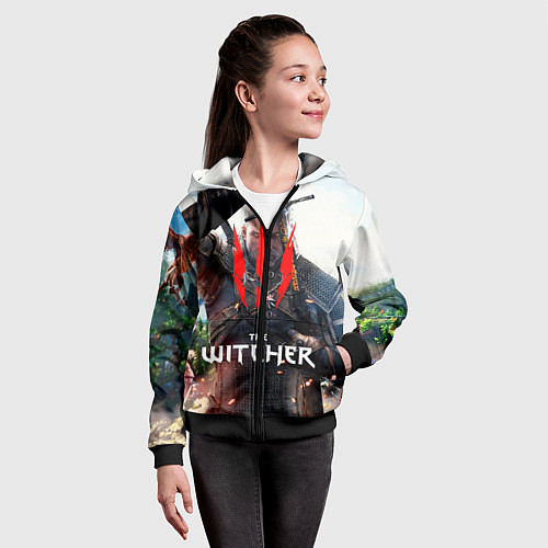 Детская толстовка на молнии The Witcher / 3D-Черный – фото 4