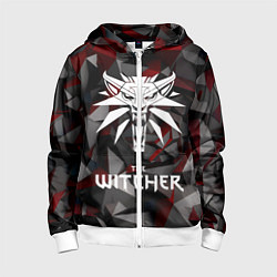 Толстовка на молнии детская The Witcher, цвет: 3D-белый