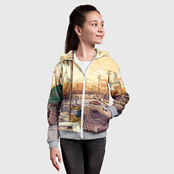 Толстовка на молнии детская GTA San Andreas, цвет: 3D-меланж — фото 2