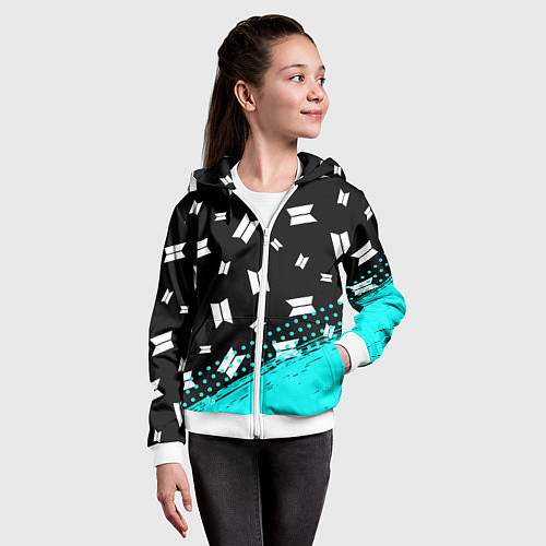 Детская толстовка на молнии BTS БТС / 3D-Белый – фото 4