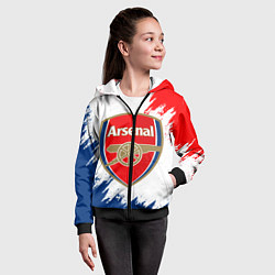 Толстовка на молнии детская ARSENAL, цвет: 3D-черный — фото 2