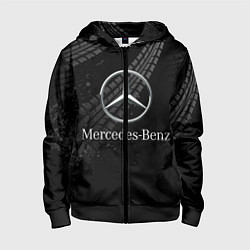 Толстовка на молнии детская MERCEDES, цвет: 3D-черный
