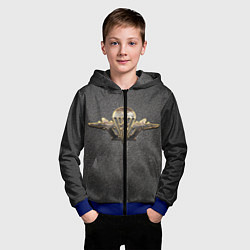 Толстовка на молнии детская ВДВ, цвет: 3D-синий — фото 2