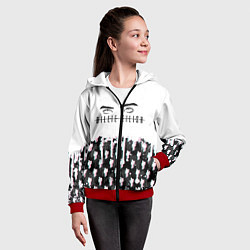 Толстовка на молнии детская BILLIE EILISH GLITCH, цвет: 3D-красный — фото 2