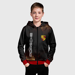 Толстовка на молнии детская PORSCHE, цвет: 3D-красный — фото 2