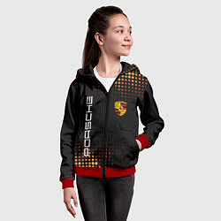 Толстовка на молнии детская PORSCHE, цвет: 3D-красный — фото 2