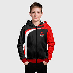 Толстовка на молнии детская EVO Racer uniform, цвет: 3D-красный — фото 2