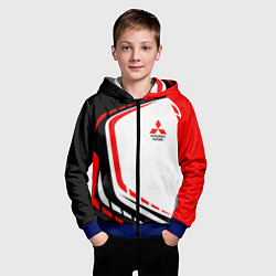 Толстовка на молнии детская Mitsubishi EVO Uniform, цвет: 3D-синий — фото 2