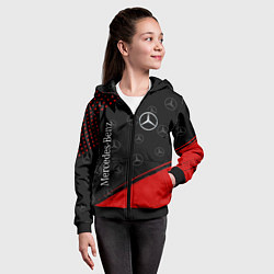 Толстовка на молнии детская MERCEDES МЕРСЕДЕС, цвет: 3D-черный — фото 2