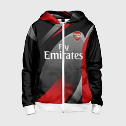 Толстовка на молнии детская ARSENAL UNIFORM, цвет: 3D-белый