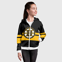 Толстовка на молнии детская BOSTON BRUINS NHL, цвет: 3D-белый — фото 2