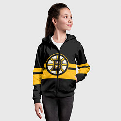 Толстовка на молнии детская BOSTON BRUINS NHL, цвет: 3D-черный — фото 2