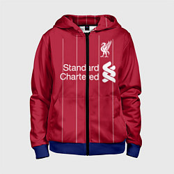 Толстовка на молнии детская Liverpool FC, цвет: 3D-синий