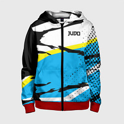 Толстовка на молнии детская Judo, цвет: 3D-красный
