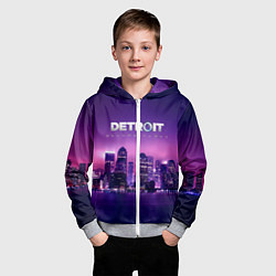 Толстовка на молнии детская Detroit Become Human S, цвет: 3D-меланж — фото 2