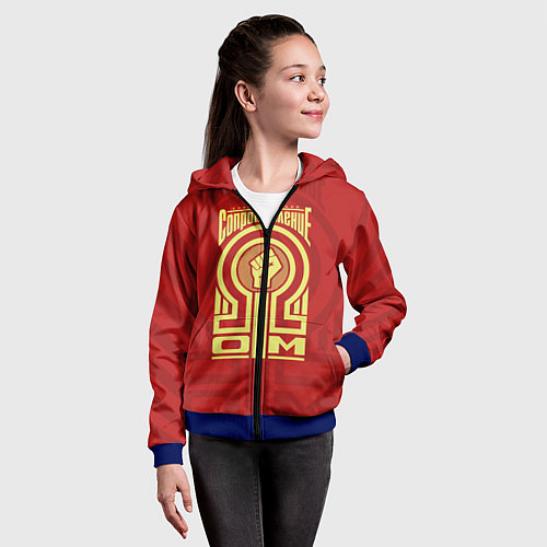 Детская толстовка на молнии Электрическое сопротивление / 3D-Синий – фото 4