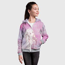 Толстовка на молнии детская Эмилия, цвет: 3D-меланж — фото 2