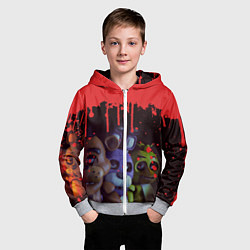 Толстовка на молнии детская Five Nights At Freddys, цвет: 3D-меланж — фото 2