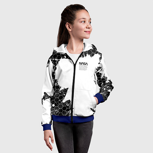 Детская толстовка на молнии NASA / 3D-Синий – фото 4