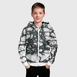 Толстовка на молнии детская NEIROLINK, цвет: 3D-белый — фото 2