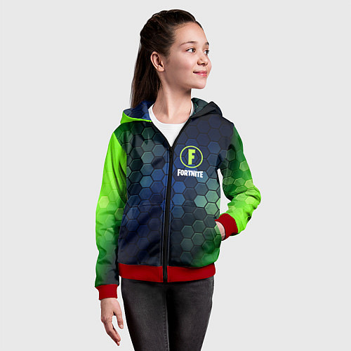 Детская толстовка на молнии FORTNITE ФОРТНАЙТ / 3D-Красный – фото 4