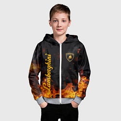 Толстовка на молнии детская LAMBORGHINI, цвет: 3D-меланж — фото 2