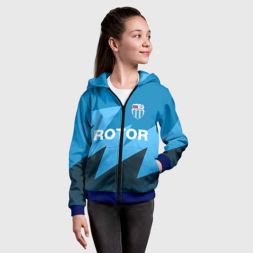 Детская толстовка на молнии РОТОР Волгоград / 3D-Синий – фото 4