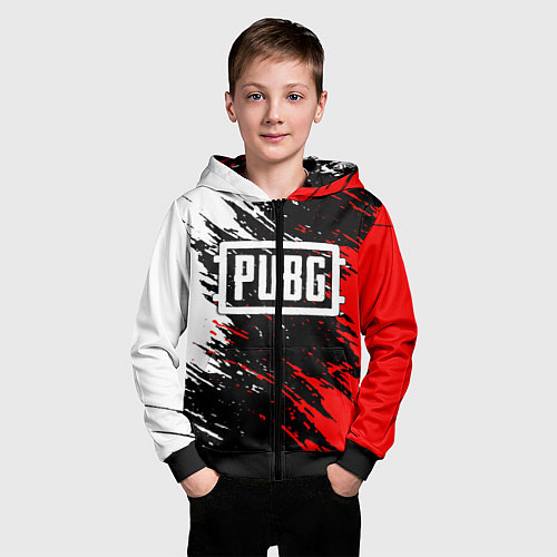 Детская толстовка на молнии PUBG / 3D-Черный – фото 3