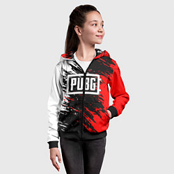 Толстовка на молнии детская PUBG, цвет: 3D-черный — фото 2