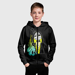 Толстовка на молнии детская UNDERTALE, цвет: 3D-черный — фото 2