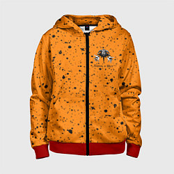 Толстовка на молнии детская КОРОЛЬ И ШУТ, цвет: 3D-красный