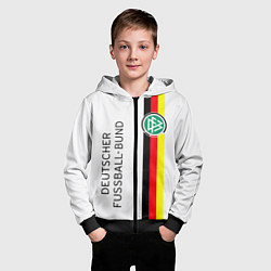 Толстовка на молнии детская СБОРНАЯ ГЕРМАНИЯ, цвет: 3D-черный — фото 2