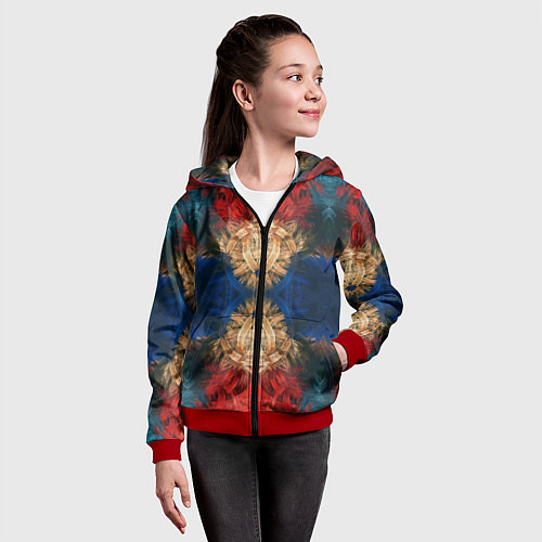 Детская толстовка на молнии MAGNETIC / 3D-Красный – фото 4