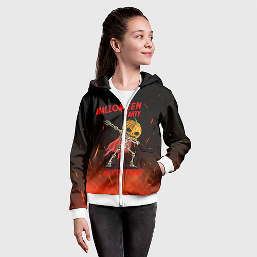 Детская толстовка на молнии Halloween Party / 3D-Белый – фото 4