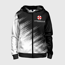 Толстовка на молнии детская Амбрелла, цвет: 3D-черный