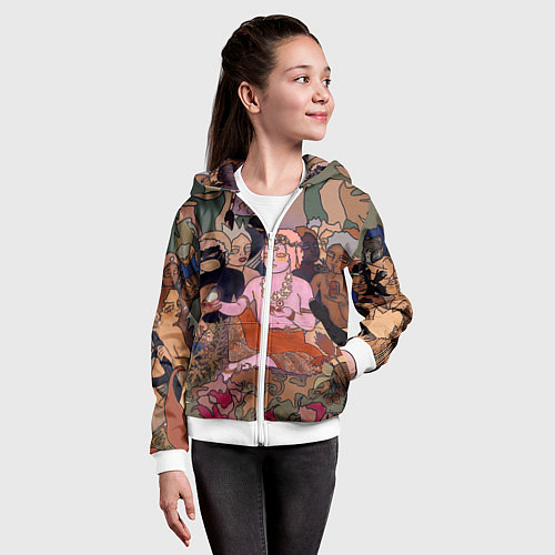 Детская толстовка на молнии BRING ME THE HORIZON ART / 3D-Белый – фото 4