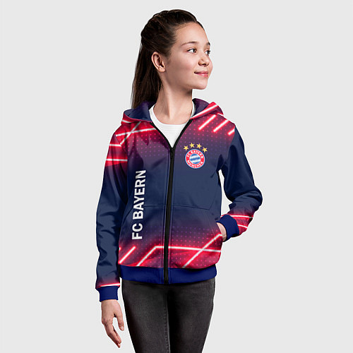 Детская толстовка на молнии БАВАРИЯ / 3D-Синий – фото 4