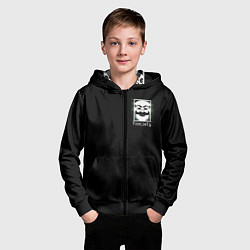 Толстовка на молнии детская MP ROBOT, цвет: 3D-черный — фото 2