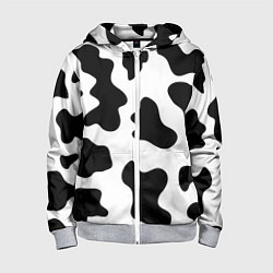 Толстовка на молнии детская Му-му, цвет: 3D-меланж