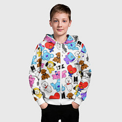 Толстовка на молнии детская BTS BT21, цвет: 3D-белый — фото 2