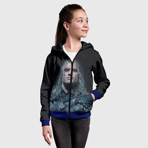 Детская толстовка на молнии Ведьмак 2 сезон / 3D-Синий – фото 4