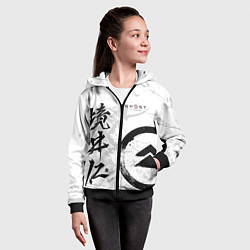 Толстовка на молнии детская Ghost of Tsushima, цвет: 3D-черный — фото 2