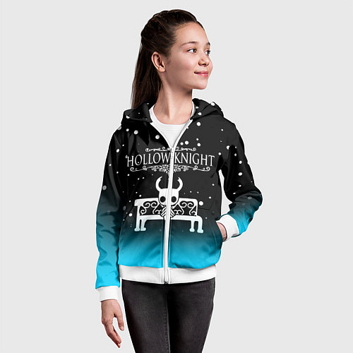 Детская толстовка на молнии HOLLOW KNIGHT / 3D-Белый – фото 4