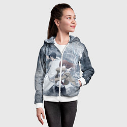 Толстовка на молнии детская Врата Штейна, цвет: 3D-белый — фото 2