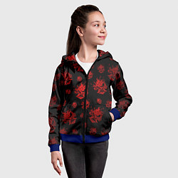 Толстовка на молнии детская RED SAMURAI PATTERN, цвет: 3D-синий — фото 2