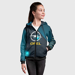 Толстовка на молнии детская OPEL ОПЕЛЬ, цвет: 3D-черный — фото 2